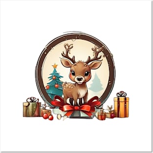 Christmas Reindeer Posters and Art